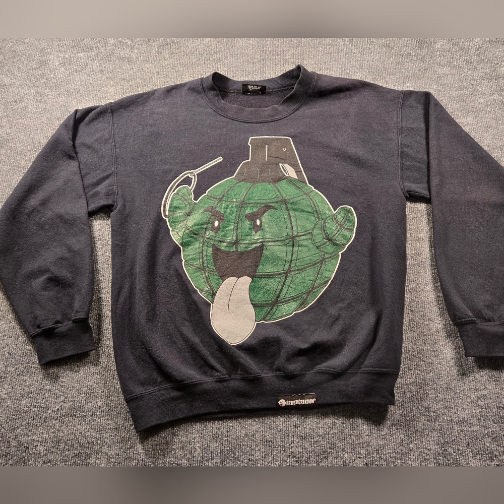 Artisticreation Mens The Bomb Graphic Crewneck Sweatshirt Size‎ Medium
